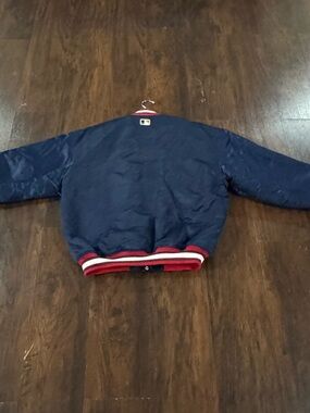 MLB Navy Bomber Jacket with Red & White Trim
